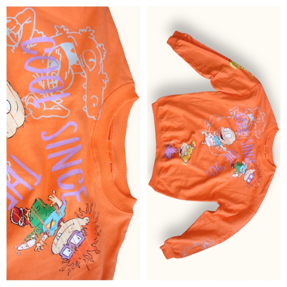 Nickelodean’s Rugrats Novelty Y2K Graphic Expression Crewneck Sweater
